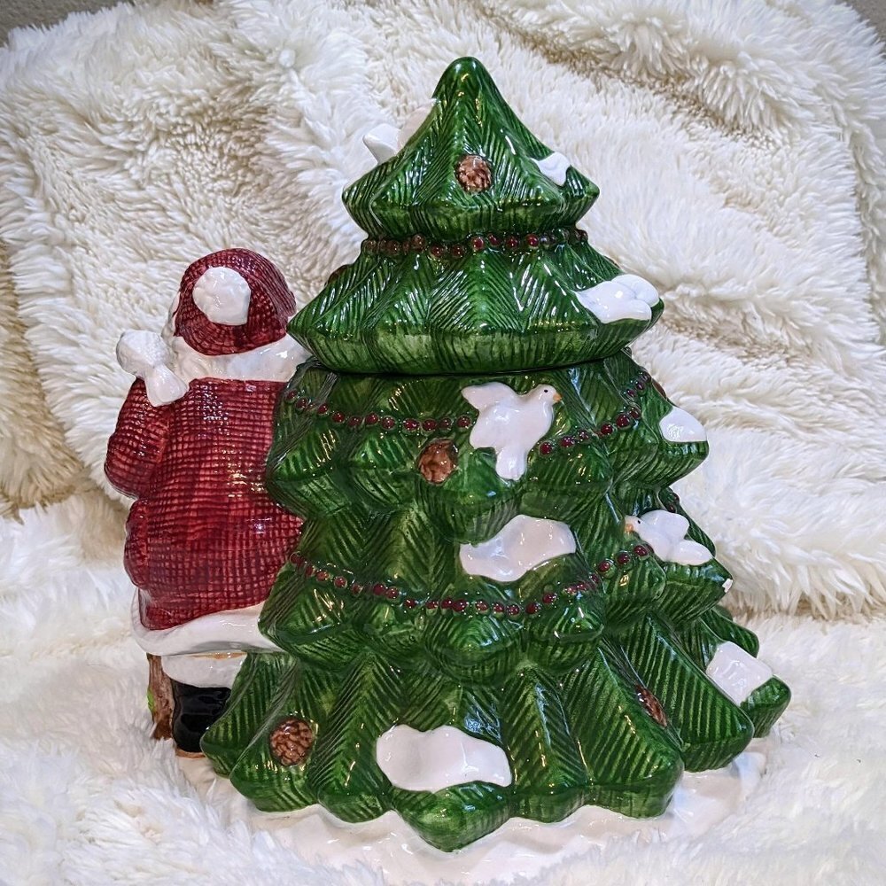 'Winter Enchantment' Santa Christmas Cookie Jar Circa 1999 - Picture 3 of 12